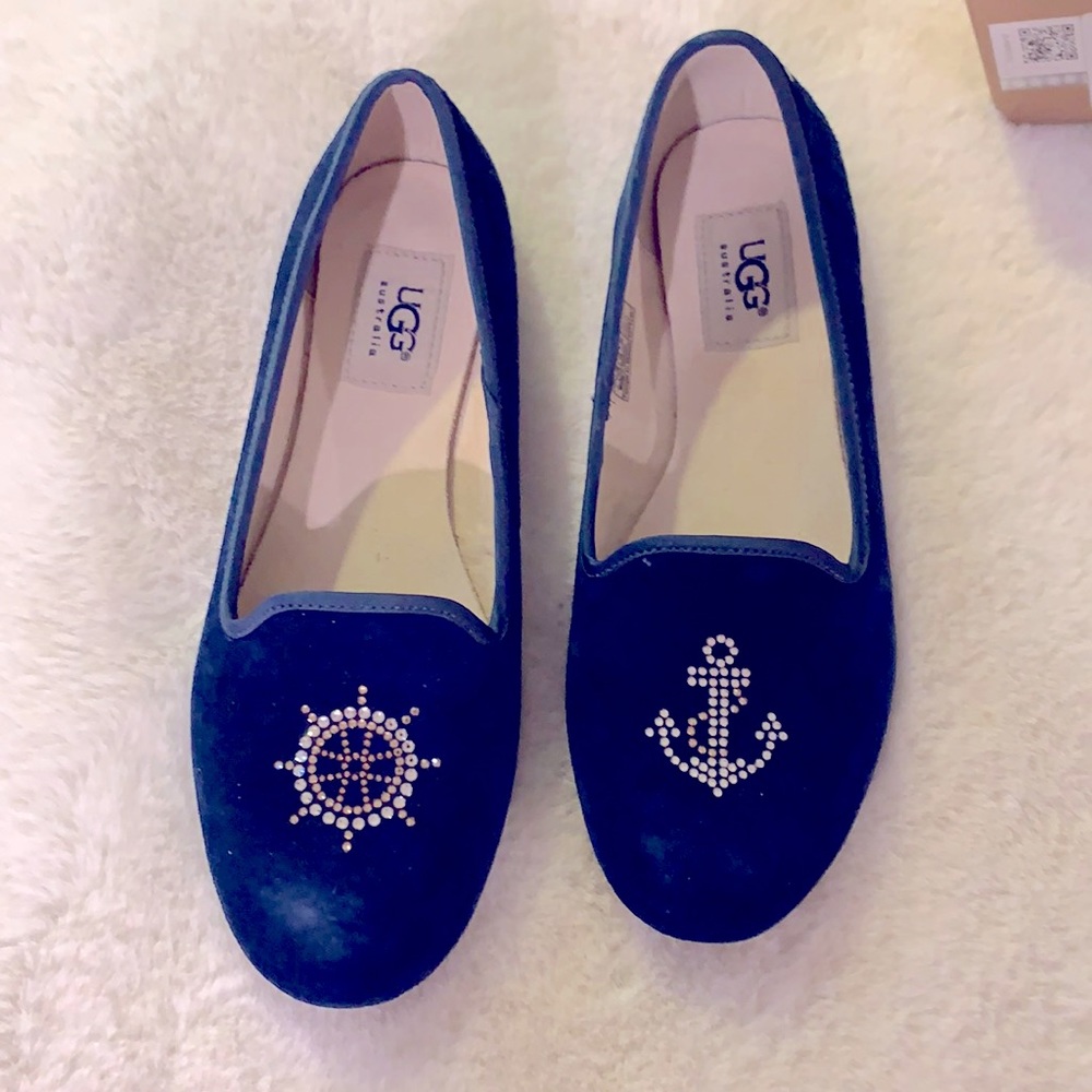 UGG Sea Glisten Navy w Swarovski Elements Size 7